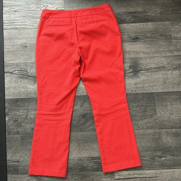 Banana Republic Factory Textured Orange Ankle Pant, size 4 - Picture 5 of 8